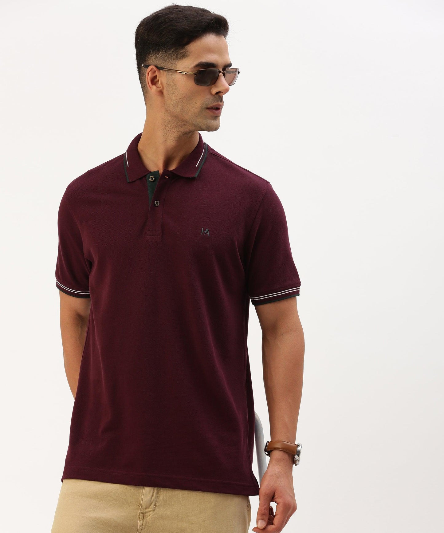 Men's Solid Polo - HEREAFTER