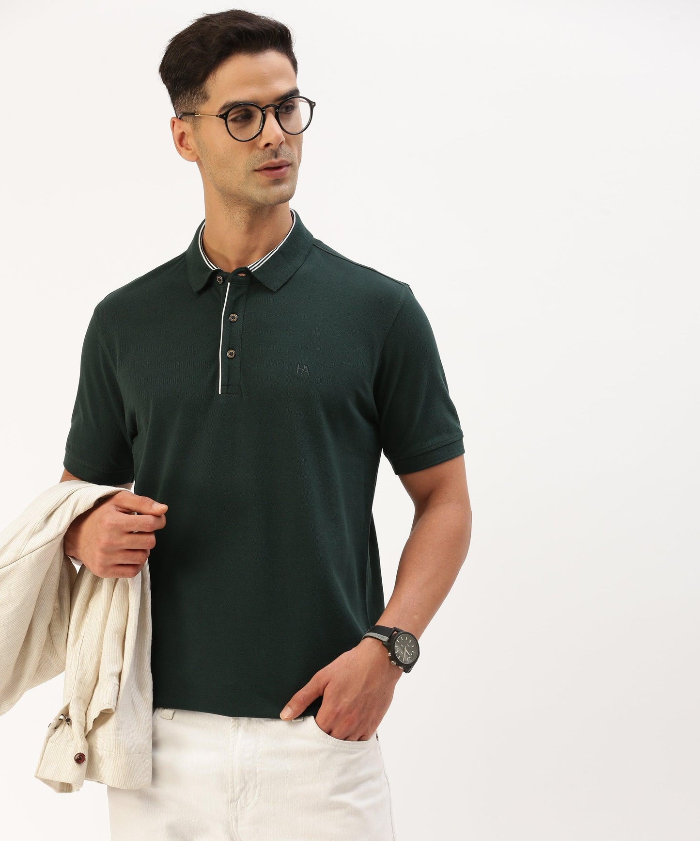 Men's Solid Polo - HEREAFTER