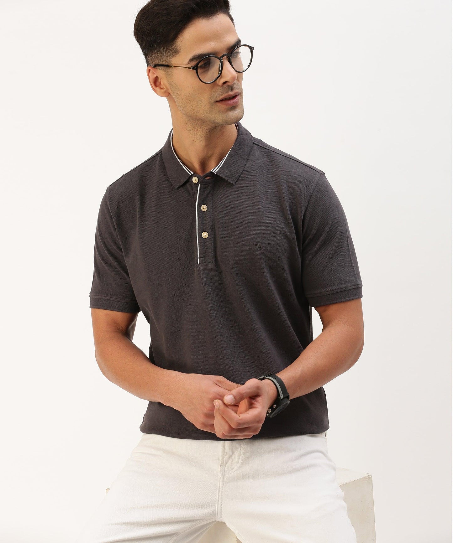 Men's Solid Polo - HEREAFTER