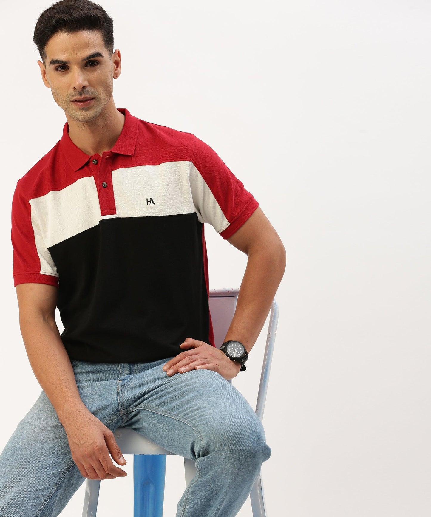 Men's Color block Polo - HEREAFTER