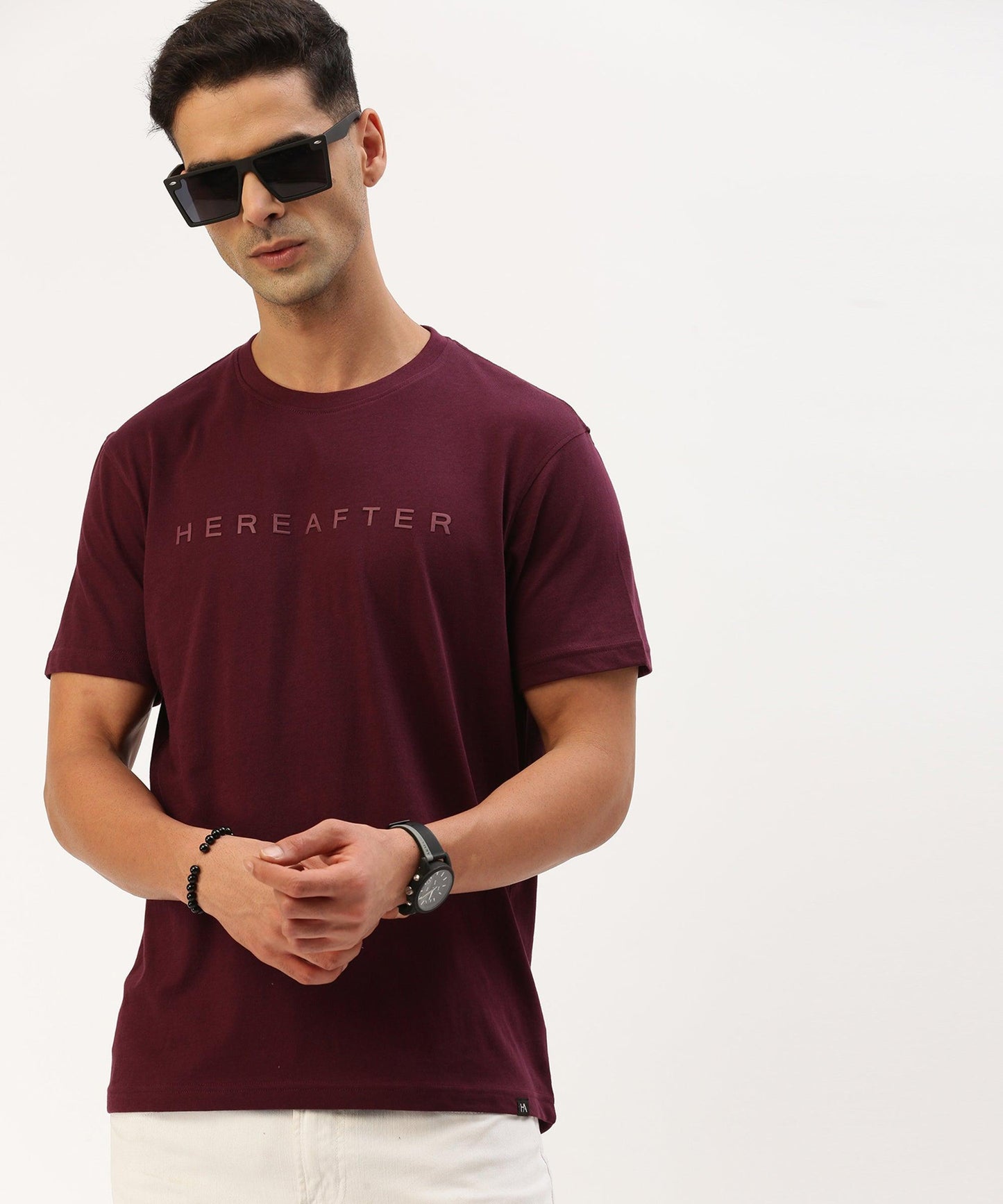 Men's branded crew neck t-shirt - HEREAFTER