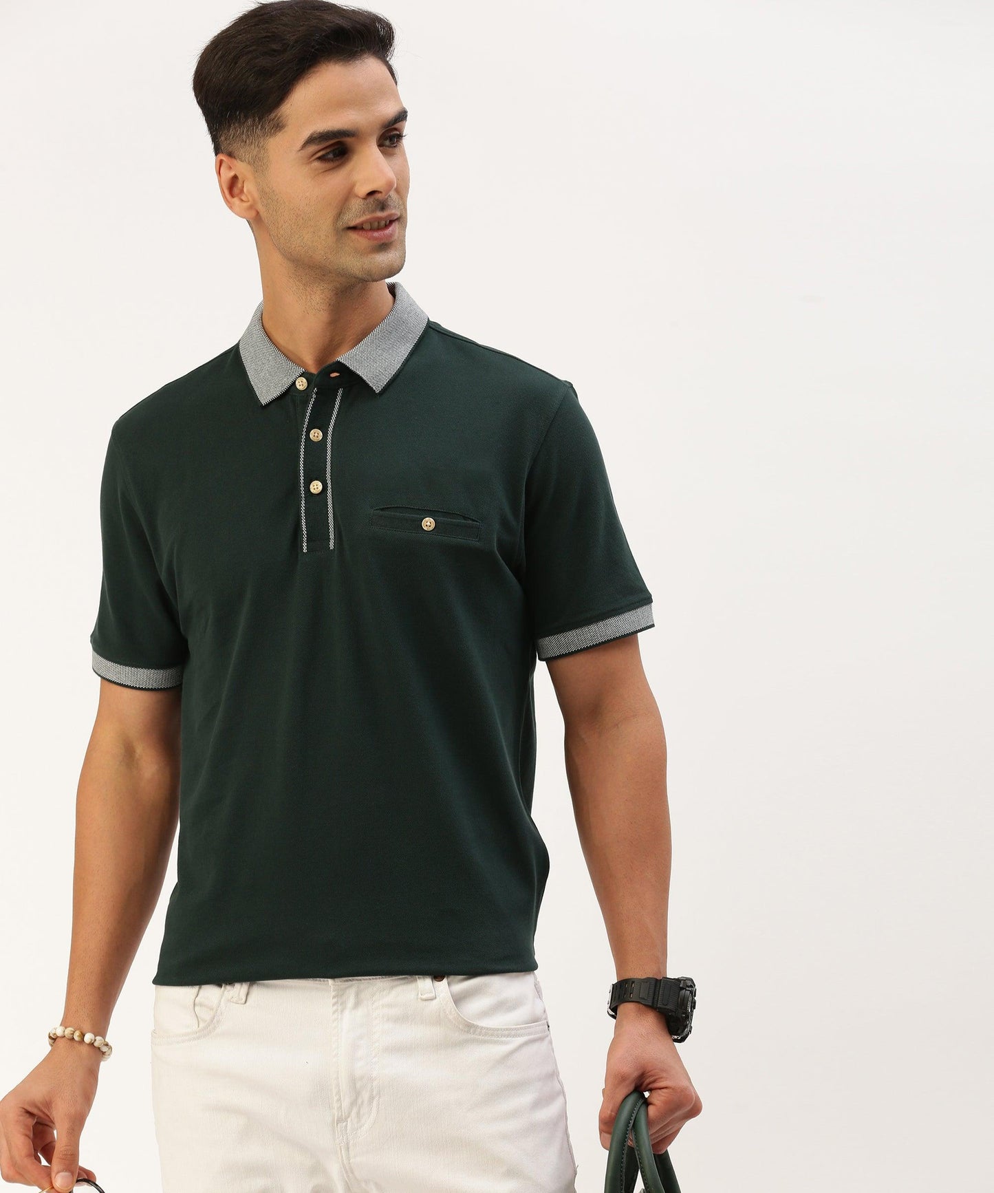 Men's Solid Polo - HEREAFTER