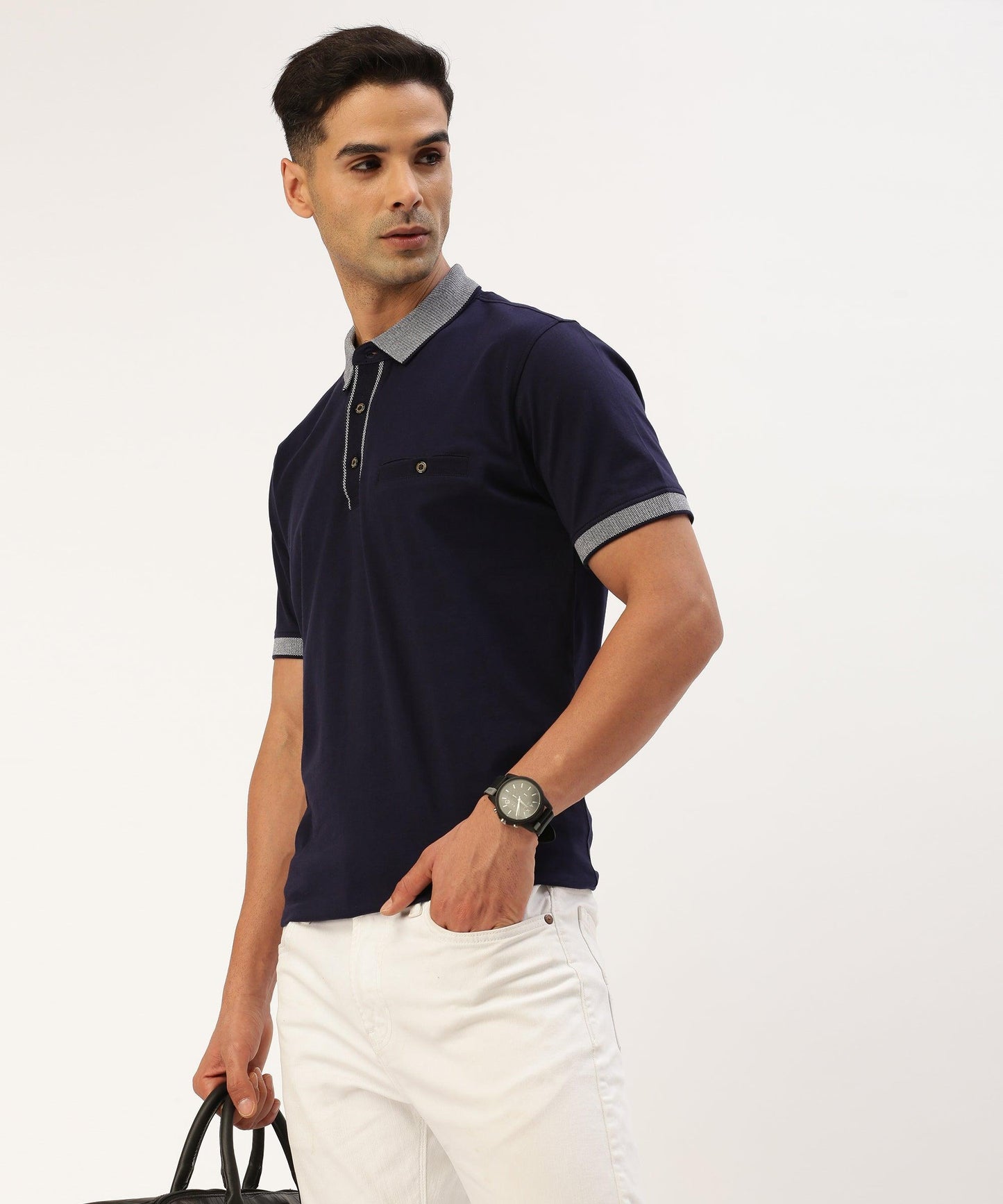 Men's Solid Polo - HEREAFTER