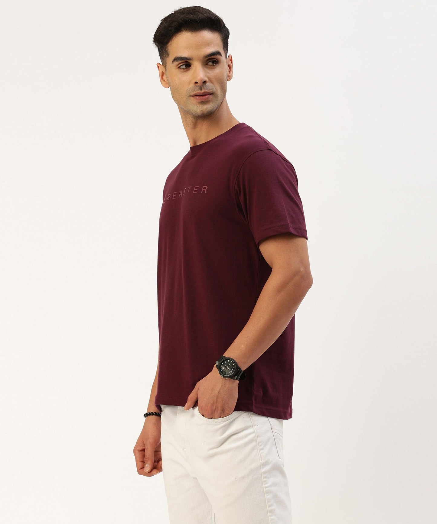 Men's branded crew neck t-shirt - HEREAFTER