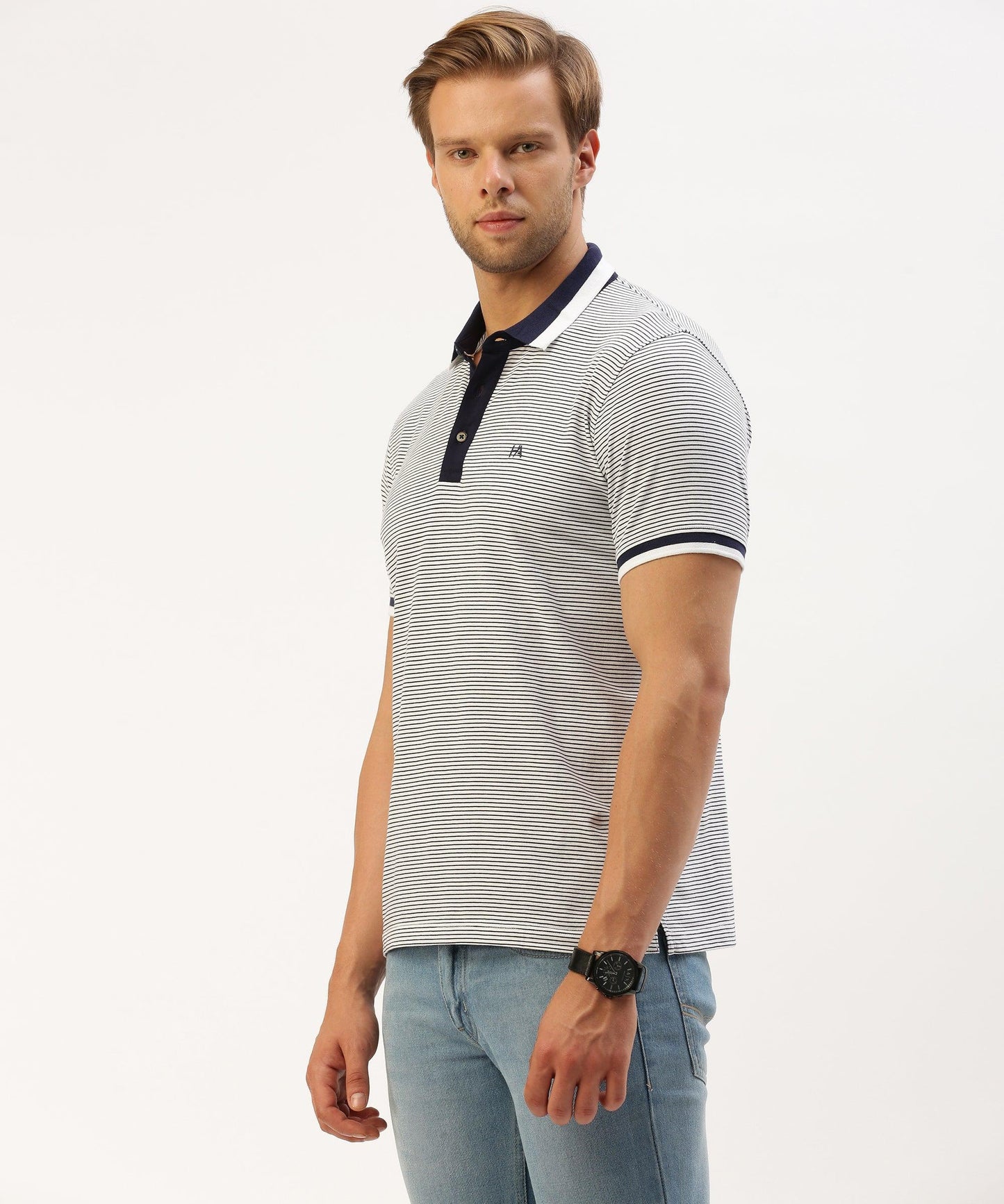 Men's striped Polo - HEREAFTER