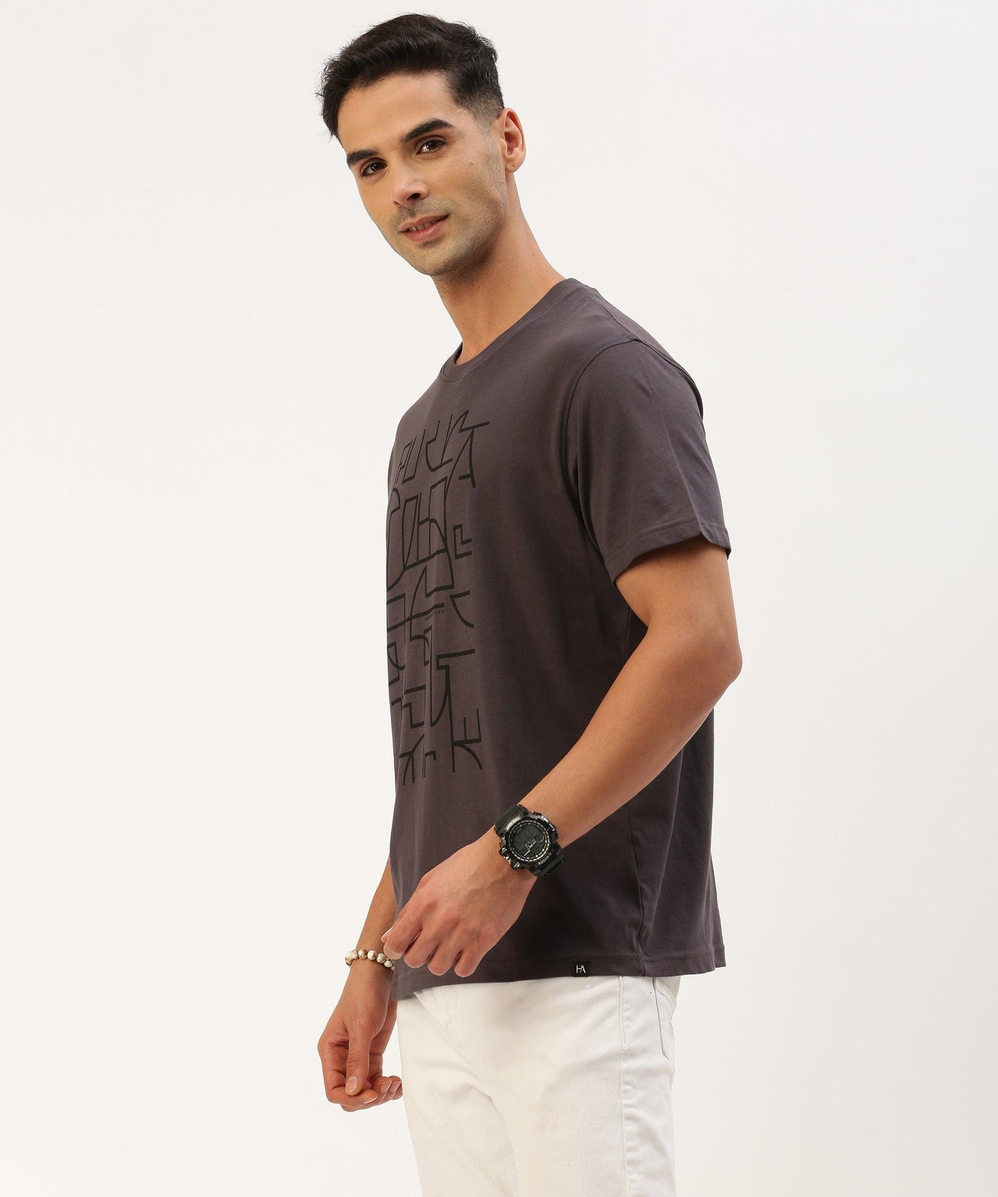 Men's graphic crew neck t-shirt - HEREAFTER