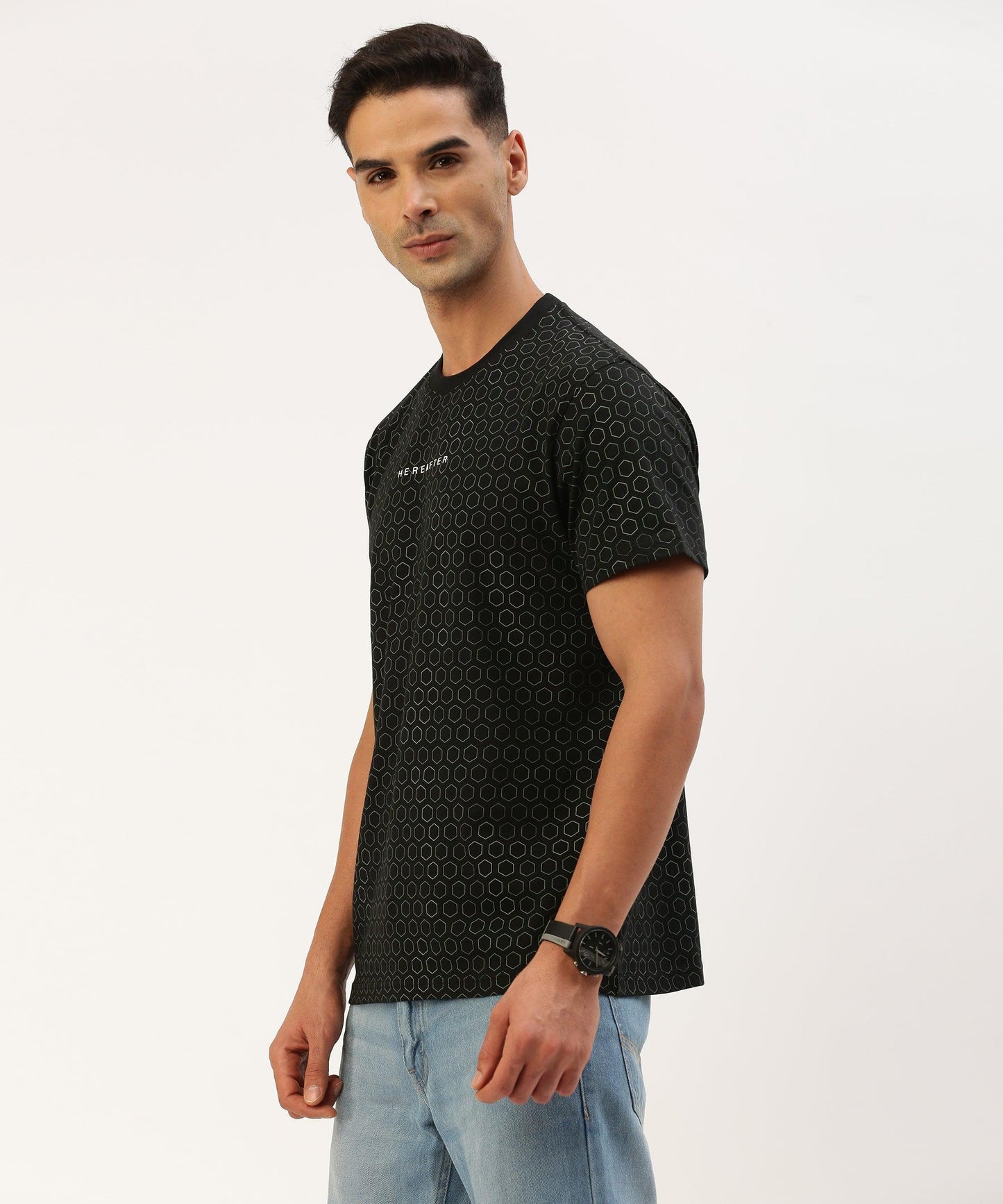 Men's printed crew neck t-shirt - HEREAFTER