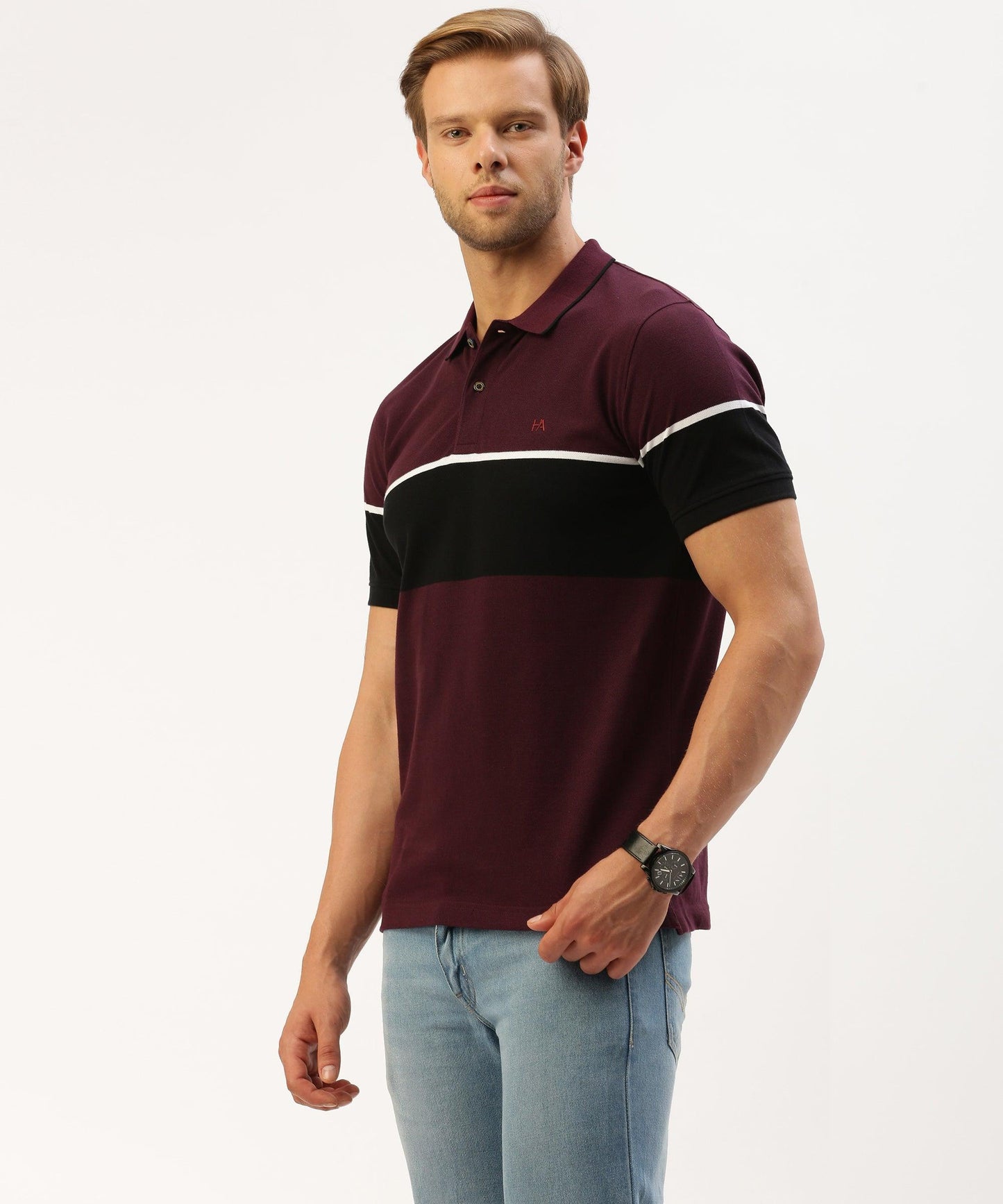 Men's striped Polo - HEREAFTER
