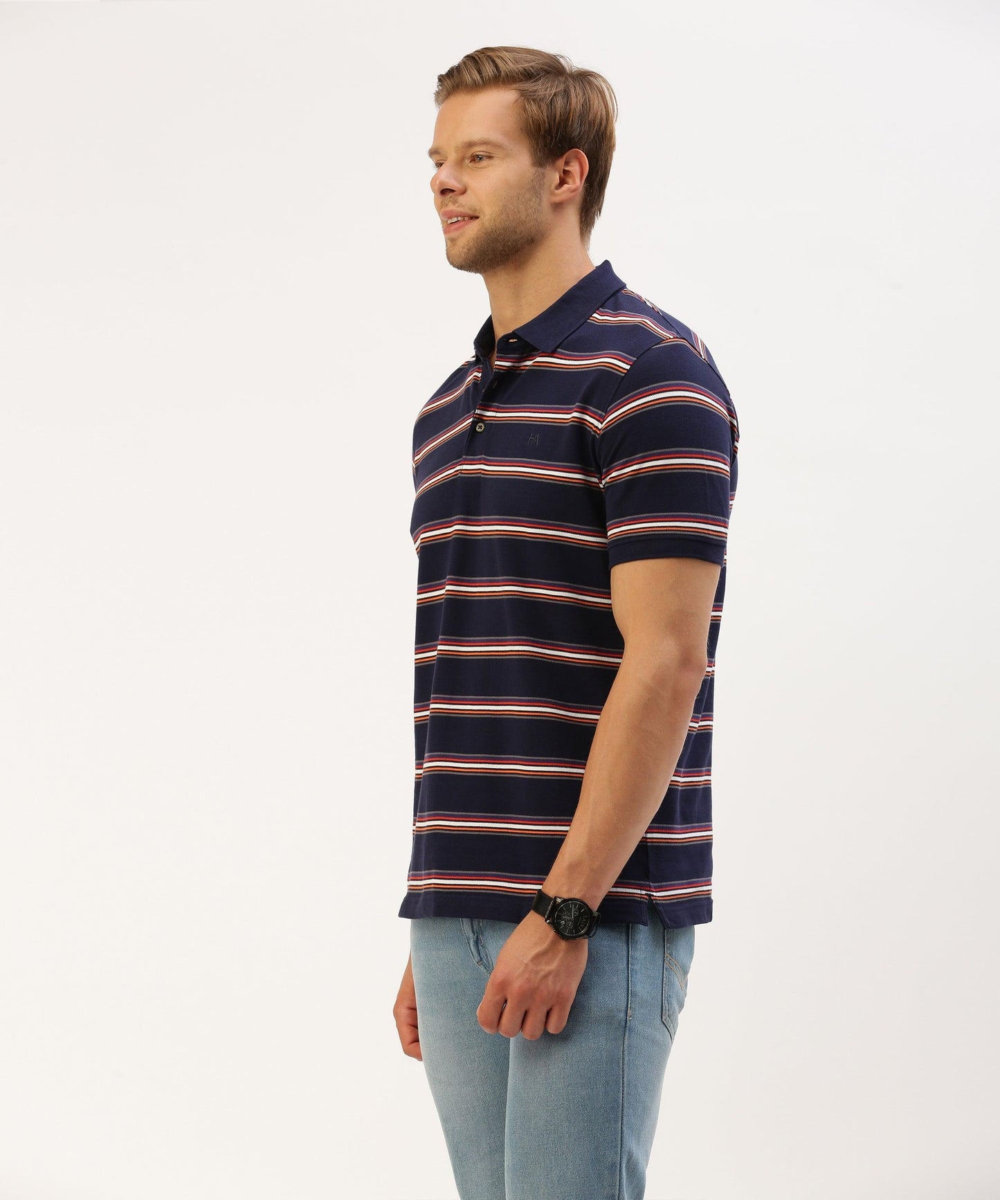 Men's striped Polo - HEREAFTER