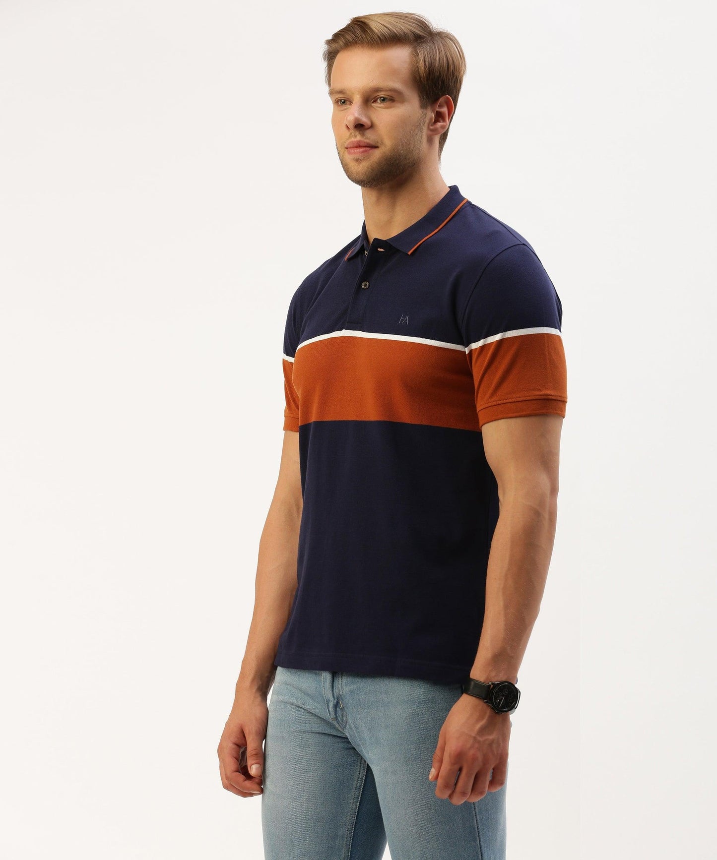 Men's striped Polo - HEREAFTER