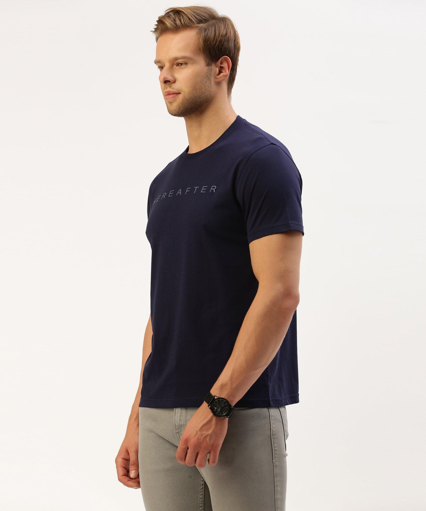 Men's branded crew neck t-shirt - HEREAFTER