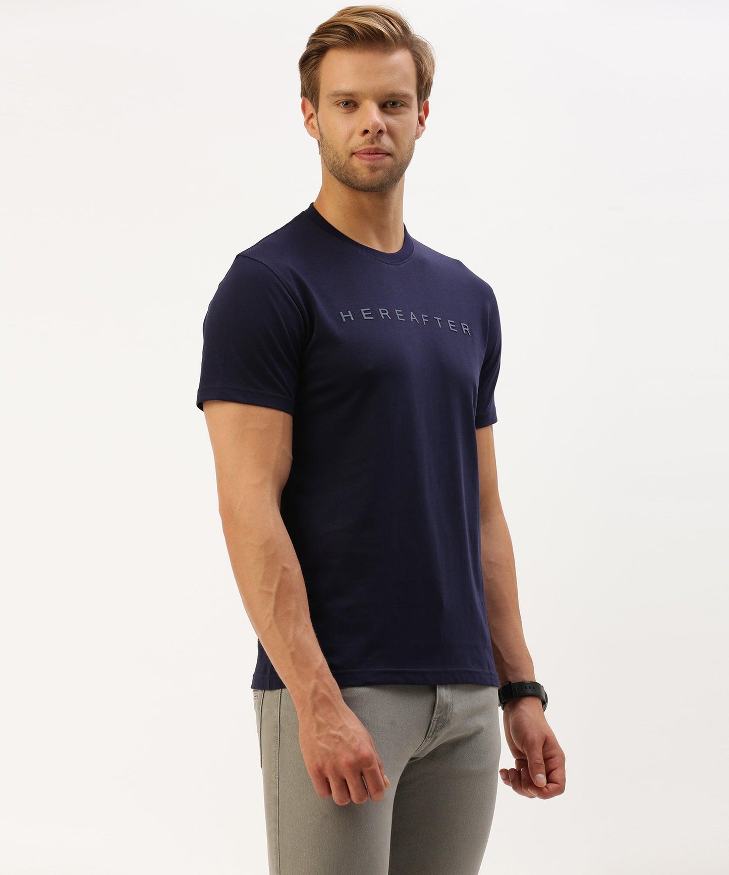 Men's branded crew neck t-shirt - HEREAFTER