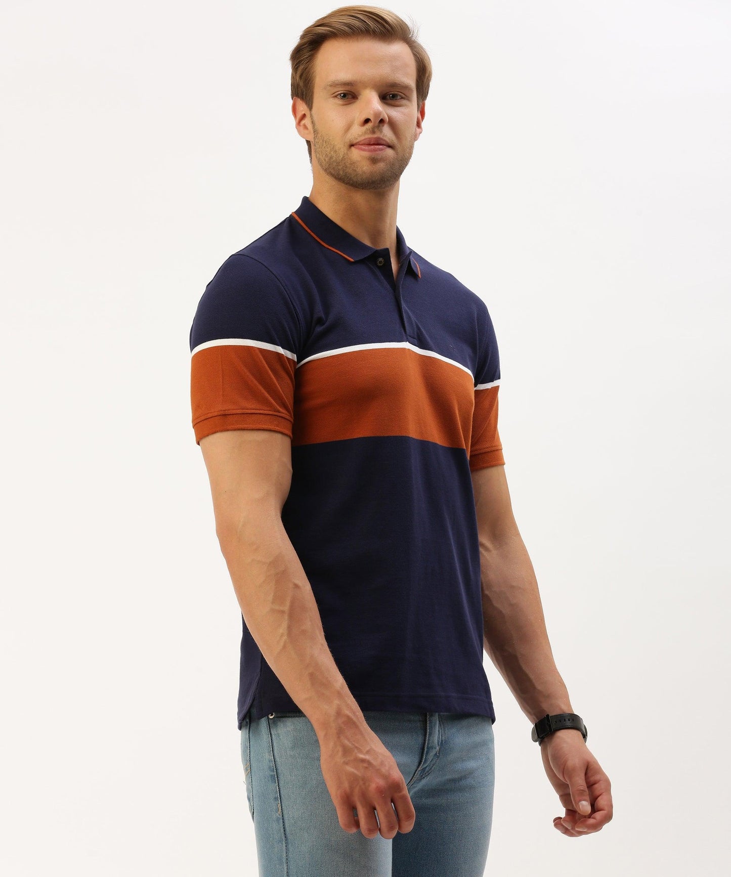 Men's striped Polo - HEREAFTER
