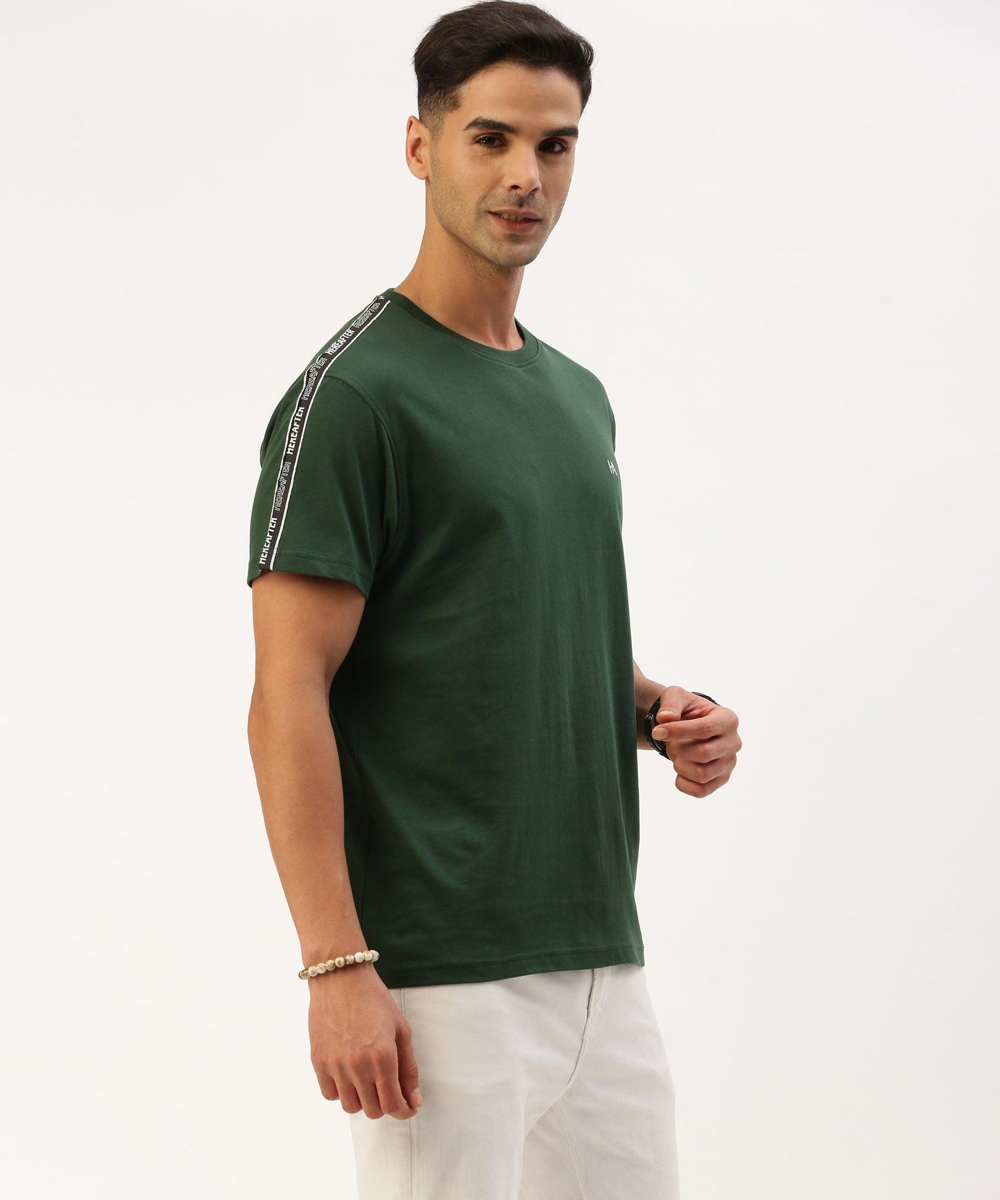 Men's solid crew neck t-shirt - HEREAFTER