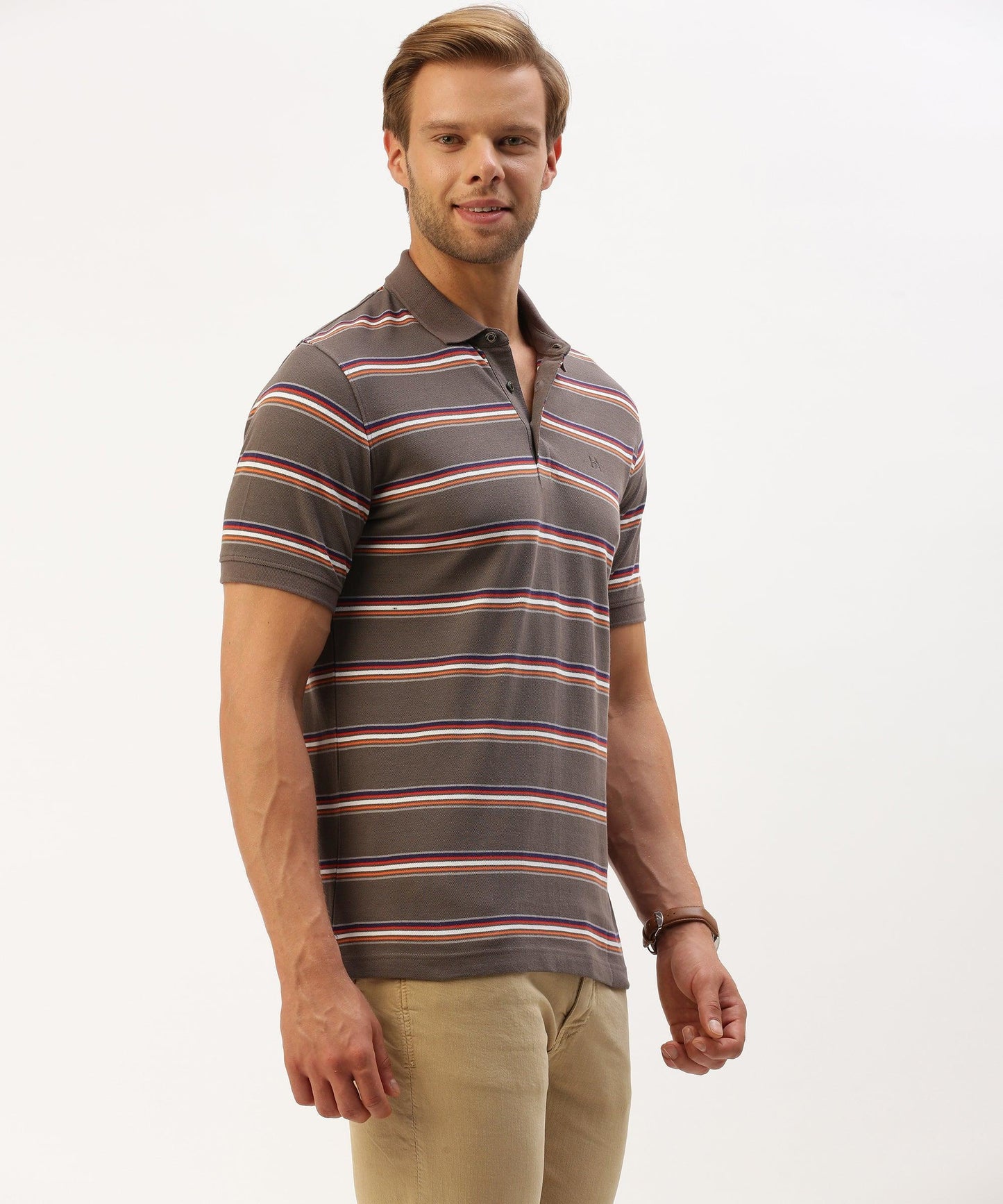 Men's striped Polo - HEREAFTER