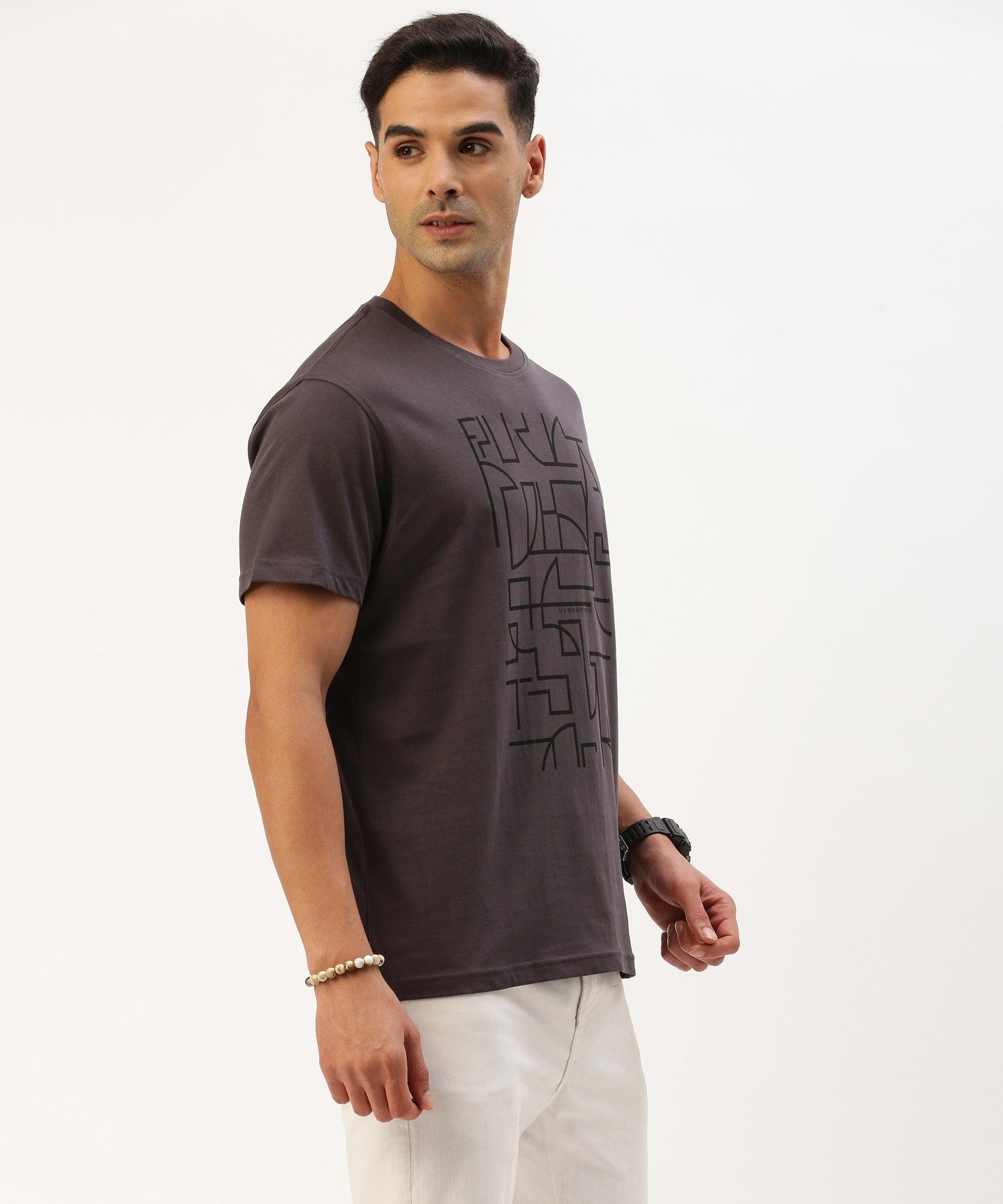 Men's graphic crew neck t-shirt - HEREAFTER
