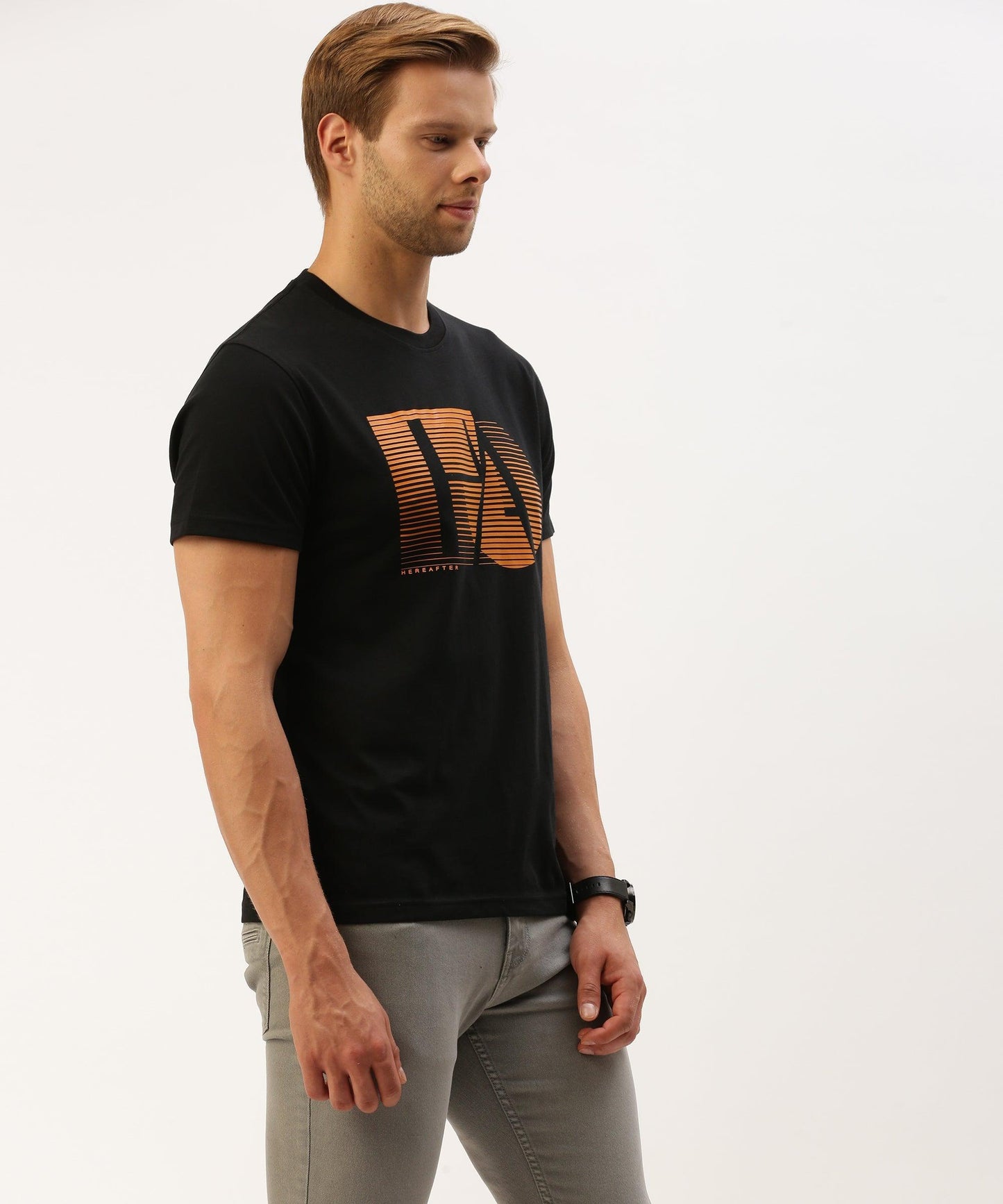 Men's graphic crew neck t-shirt - HEREAFTER