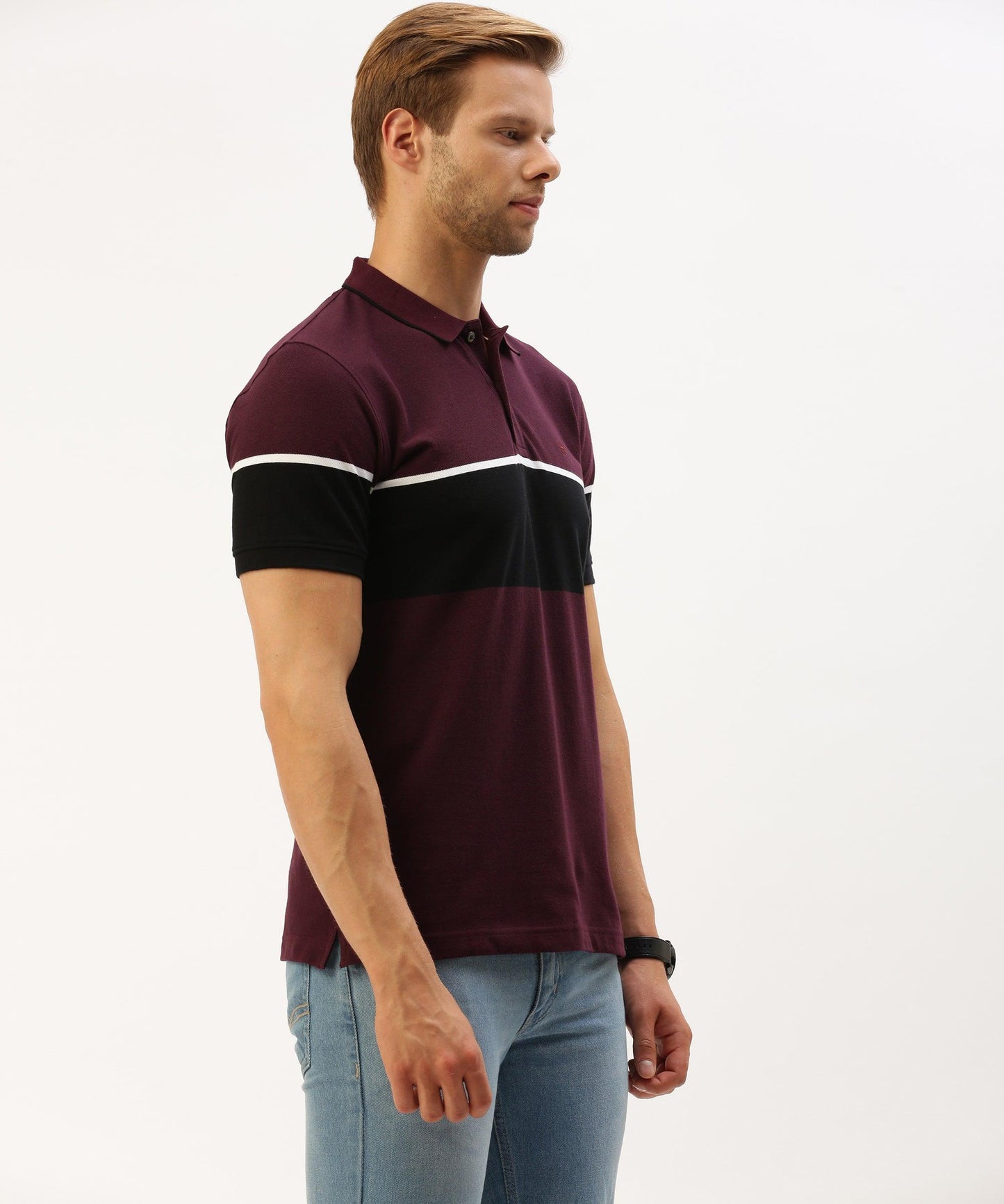 Men's striped Polo - HEREAFTER