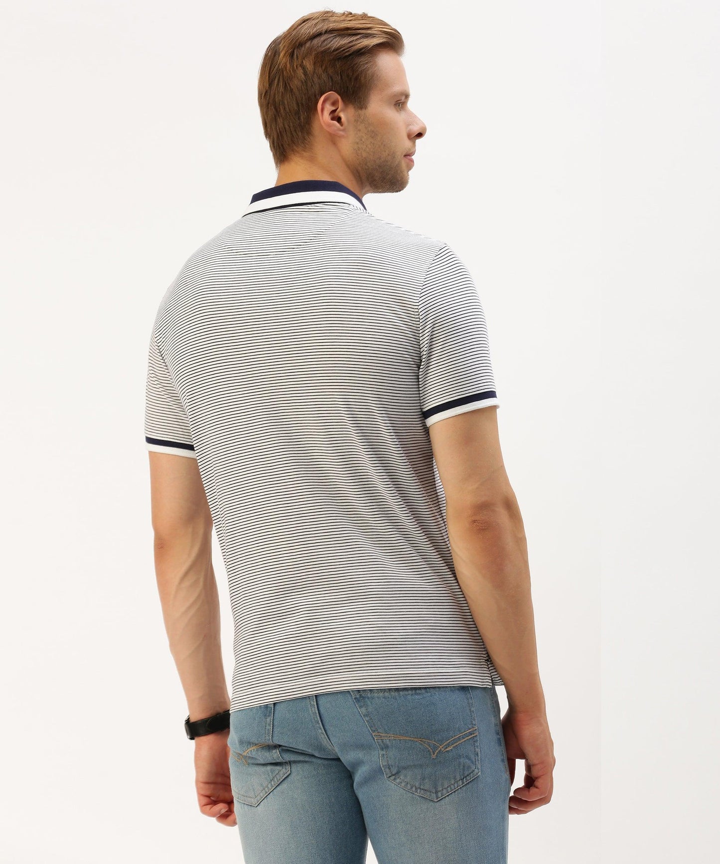 Men's striped Polo - HEREAFTER