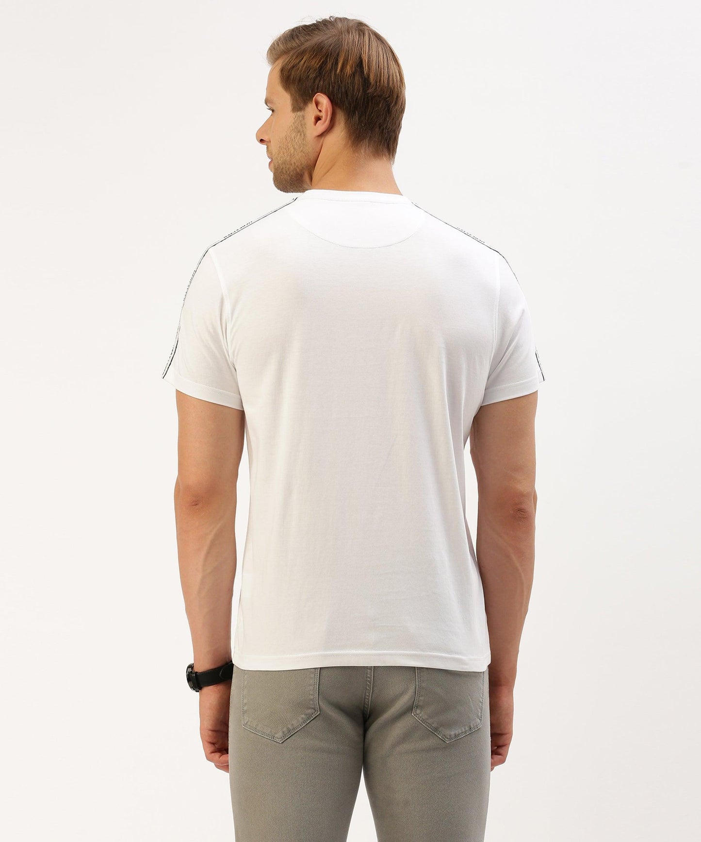 Men's solid crew neck t-shirt - HEREAFTER