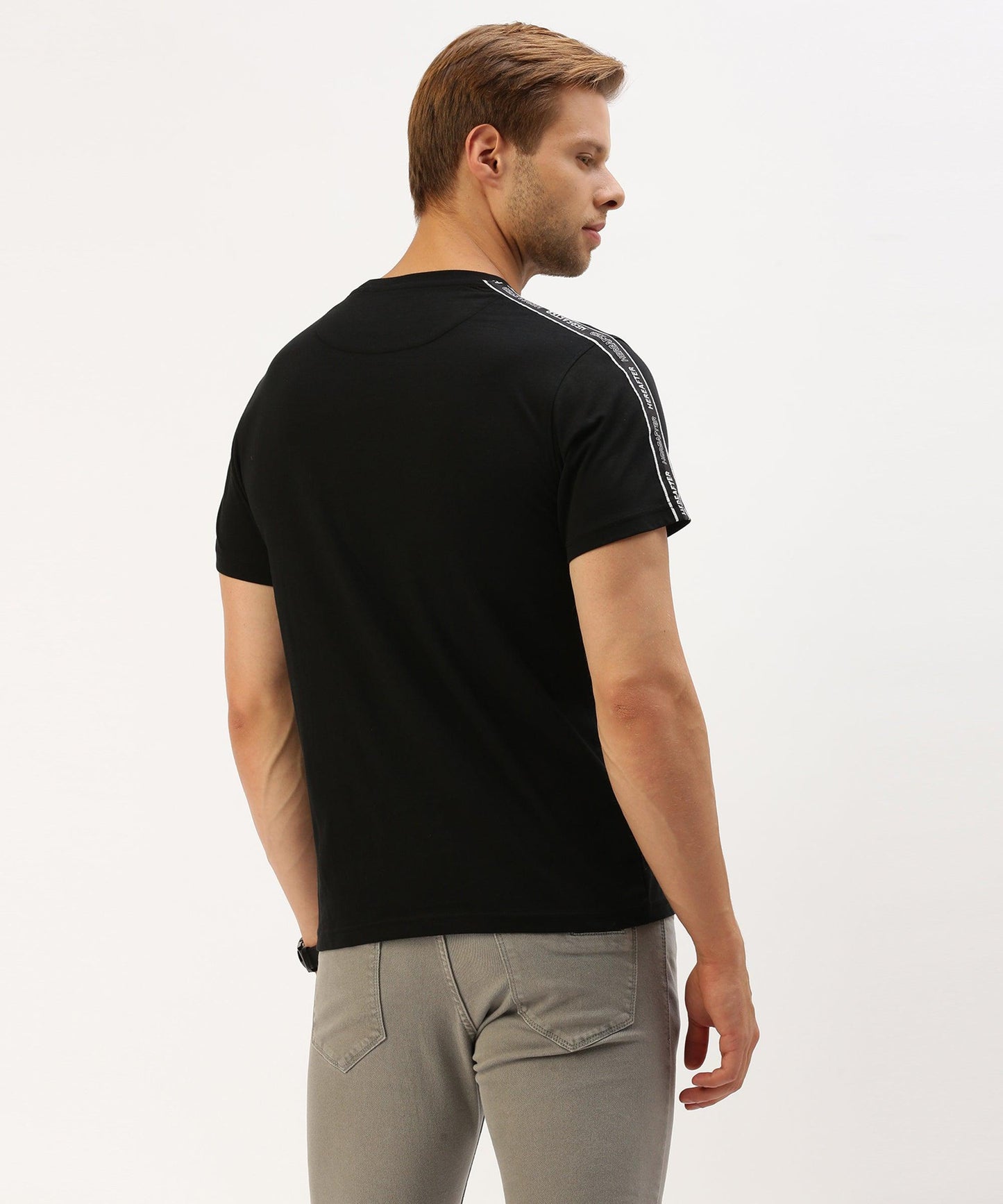 Men's solid crew neck t-shirt - HEREAFTER