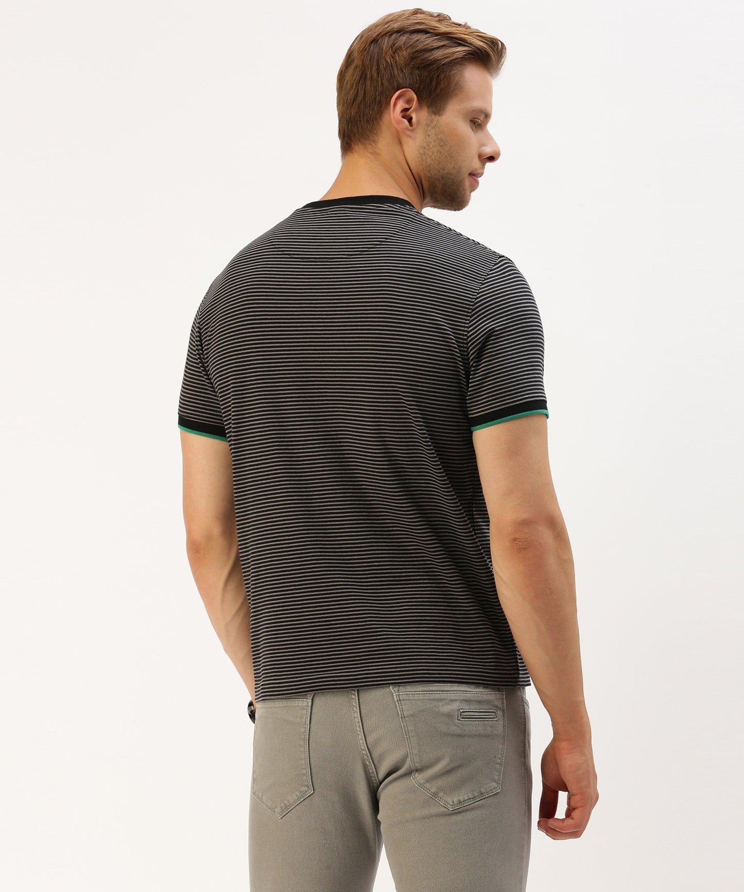 Men's striped crew neck t-shirt - HEREAFTER