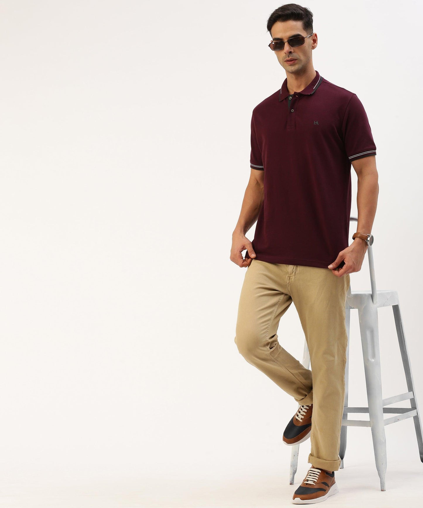 Men's Solid Polo - HEREAFTER