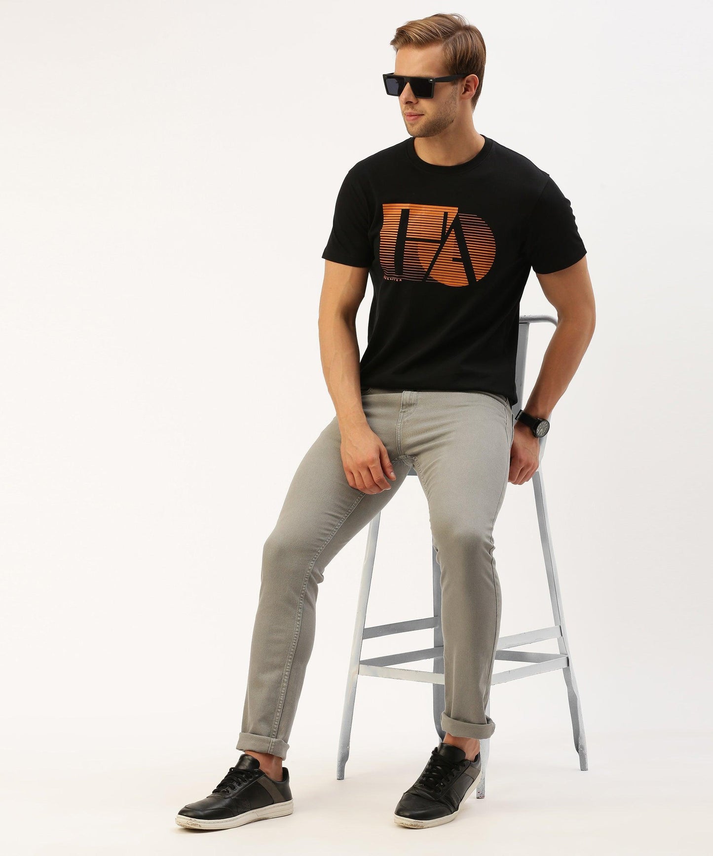 Men's graphic crew neck t-shirt - HEREAFTER