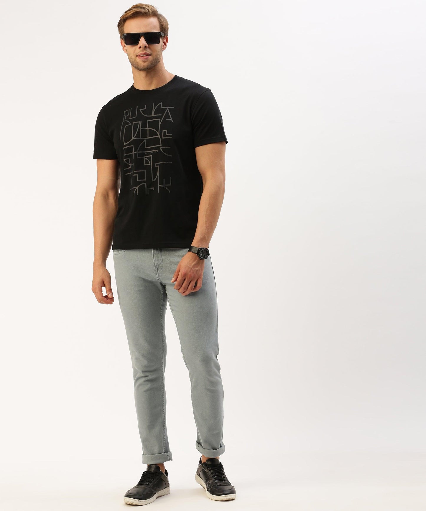 Men's graphic crew neck t-shirt - HEREAFTER
