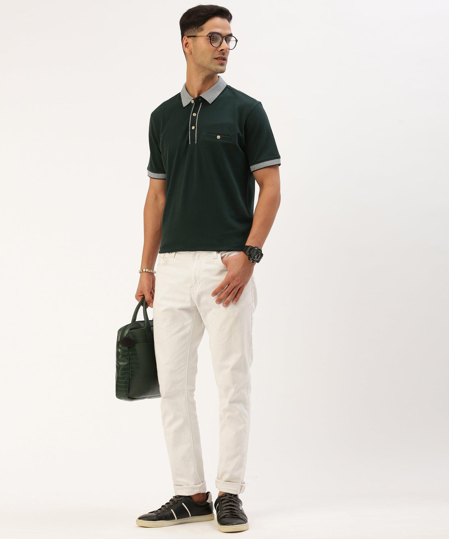 Men's Solid Polo - HEREAFTER