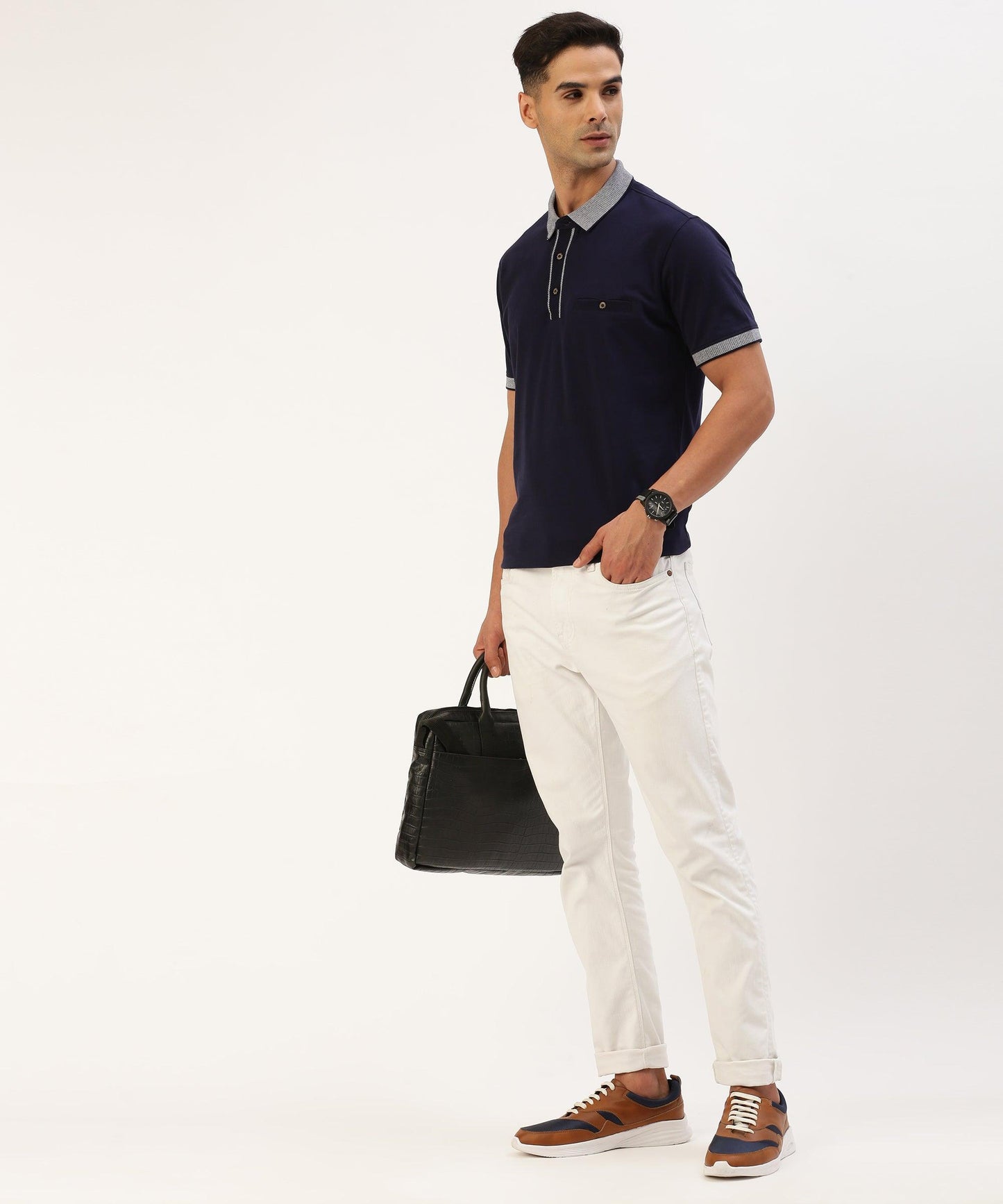 Men's Solid Polo - HEREAFTER