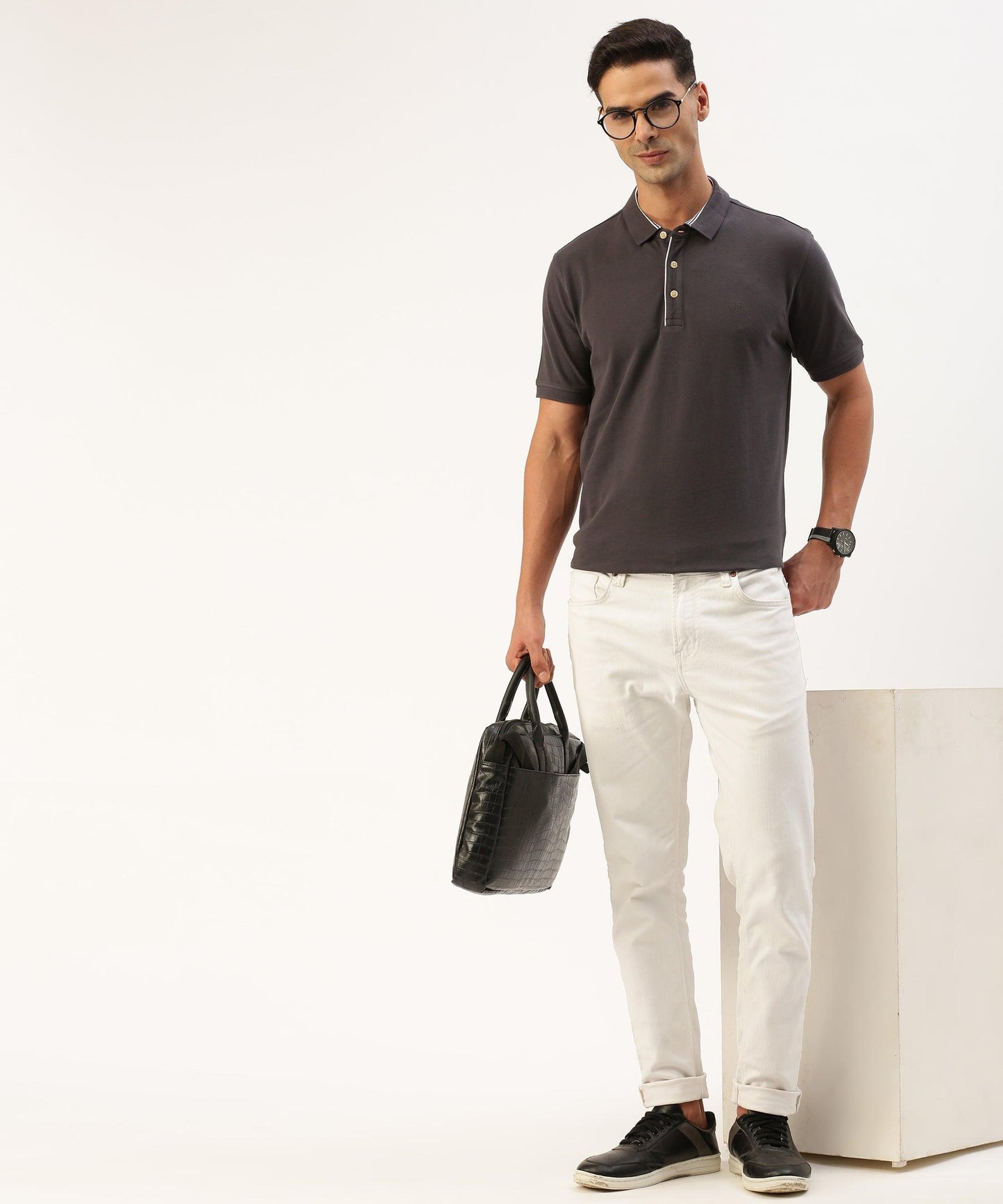 Men's Solid Polo - HEREAFTER