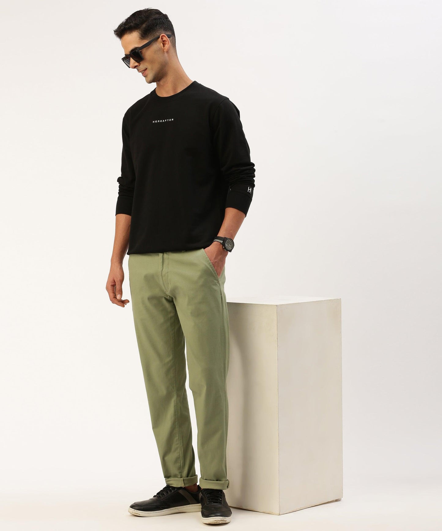 Men's branded Crew neck Sweatshirt - HEREAFTER