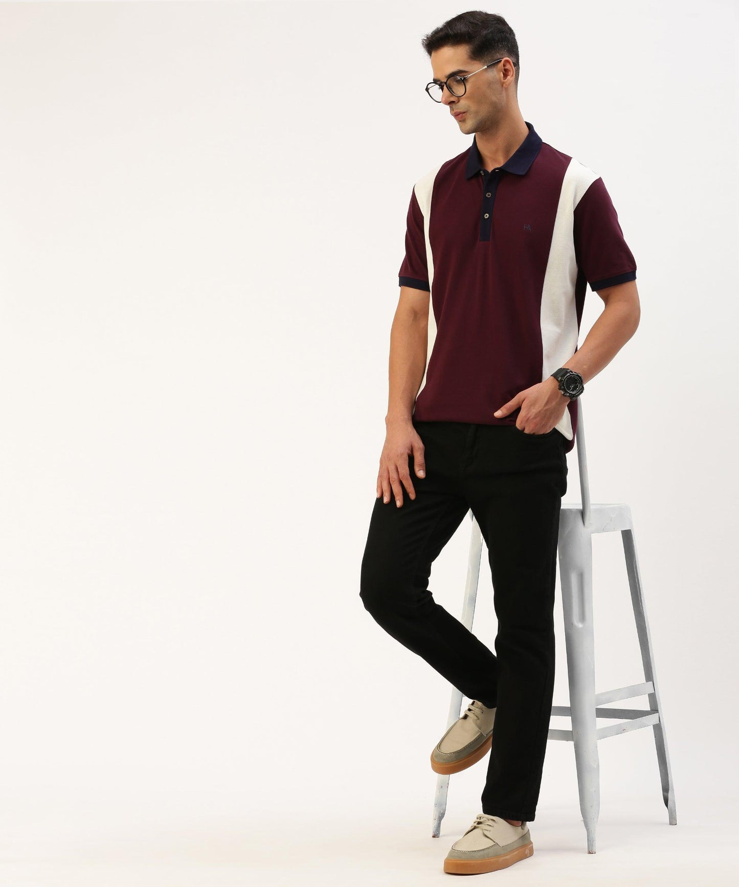 Men's Color block Polo - HEREAFTER