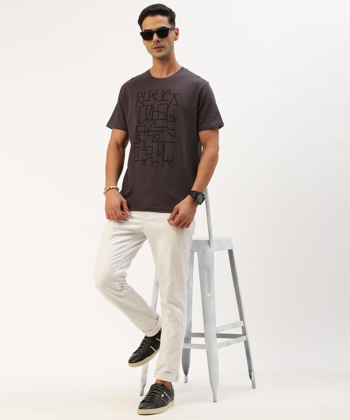 Men's graphic crew neck t-shirt - HEREAFTER