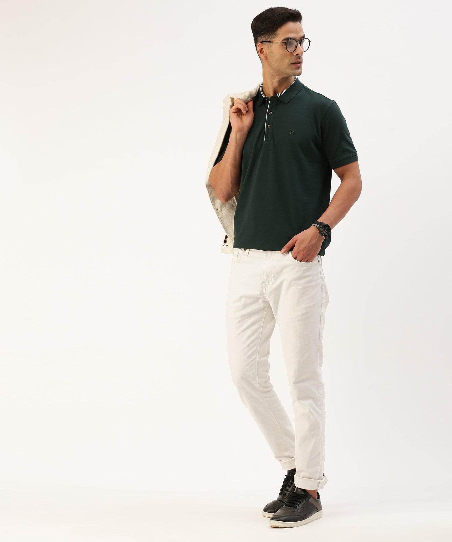 Men's Solid Polo - HEREAFTER