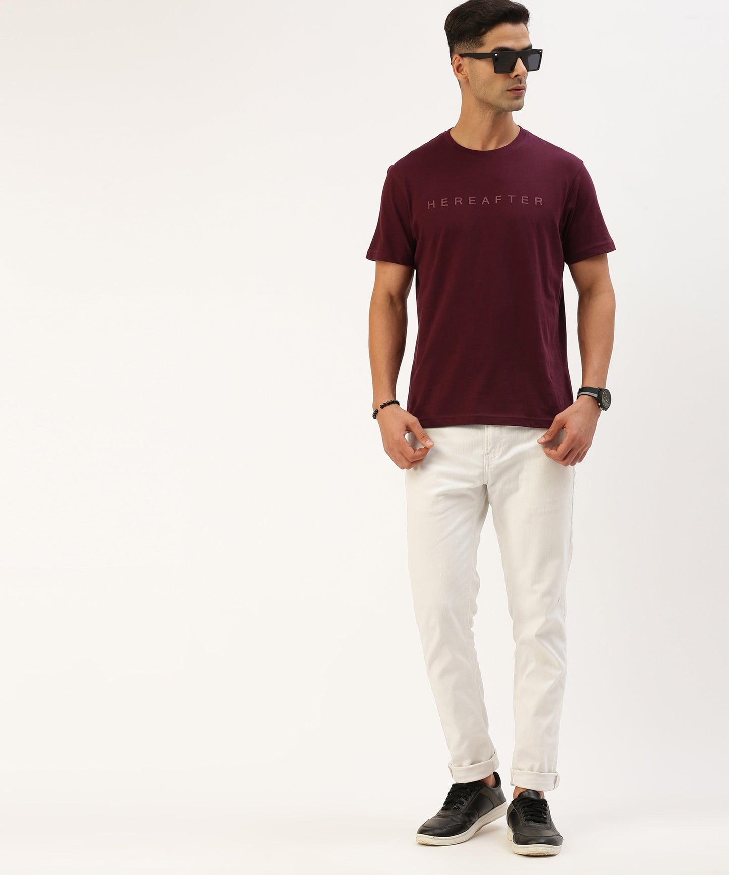 Men's branded crew neck t-shirt - HEREAFTER