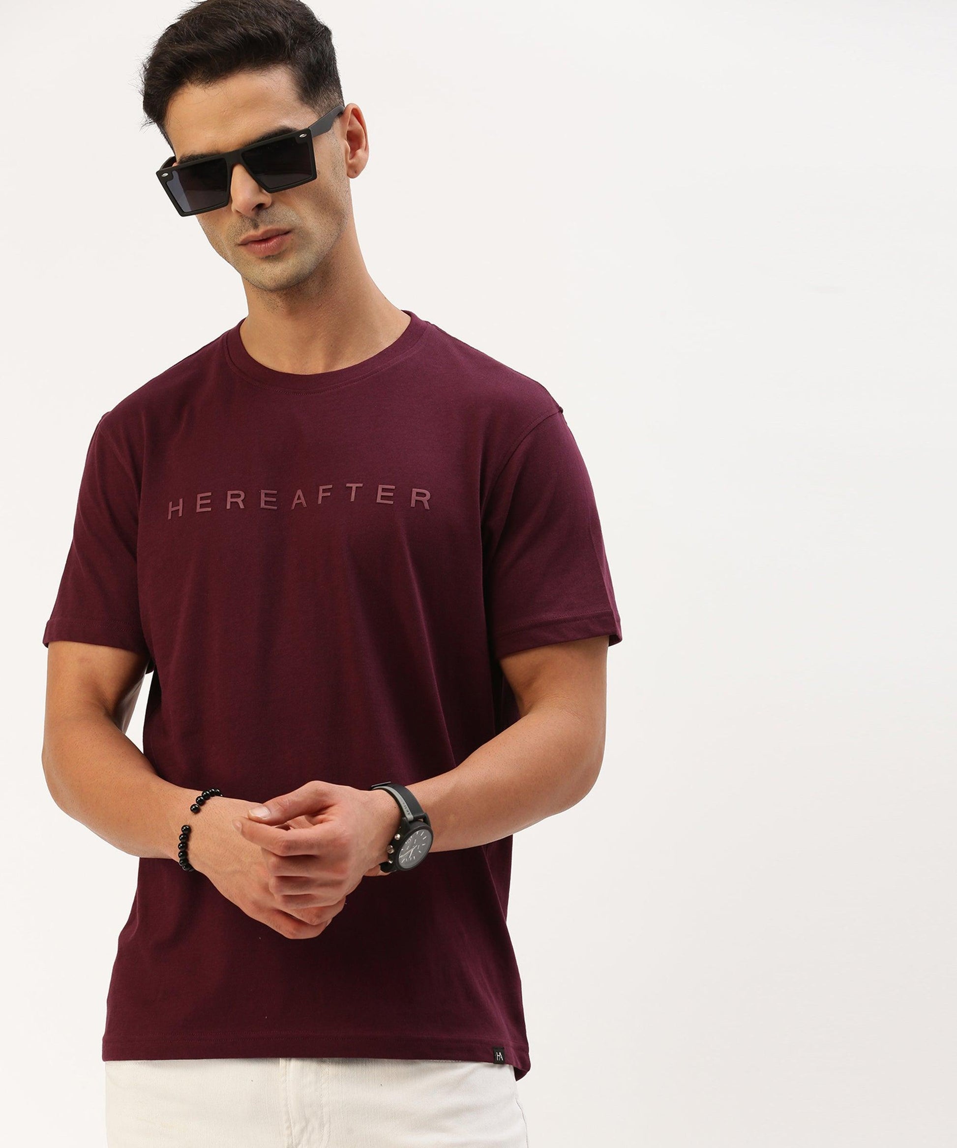 Men's branded crew neck t-shirt - HEREAFTER 