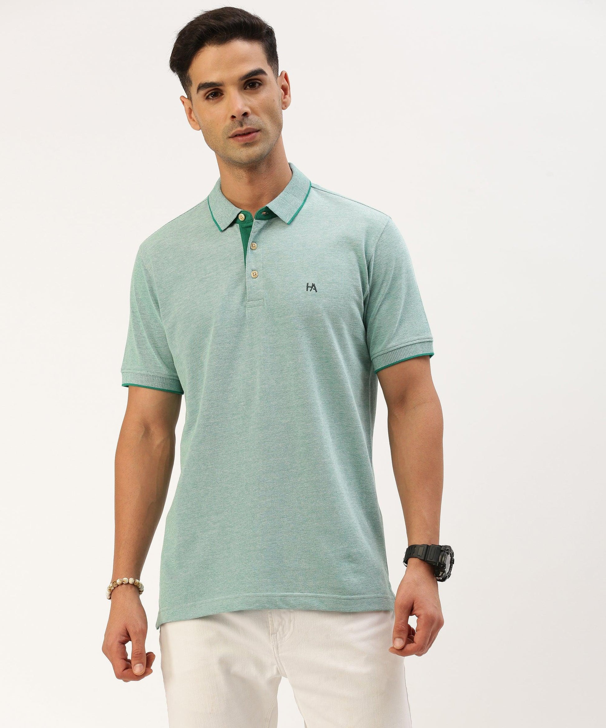 Men's Solid Polo - HEREAFTER 