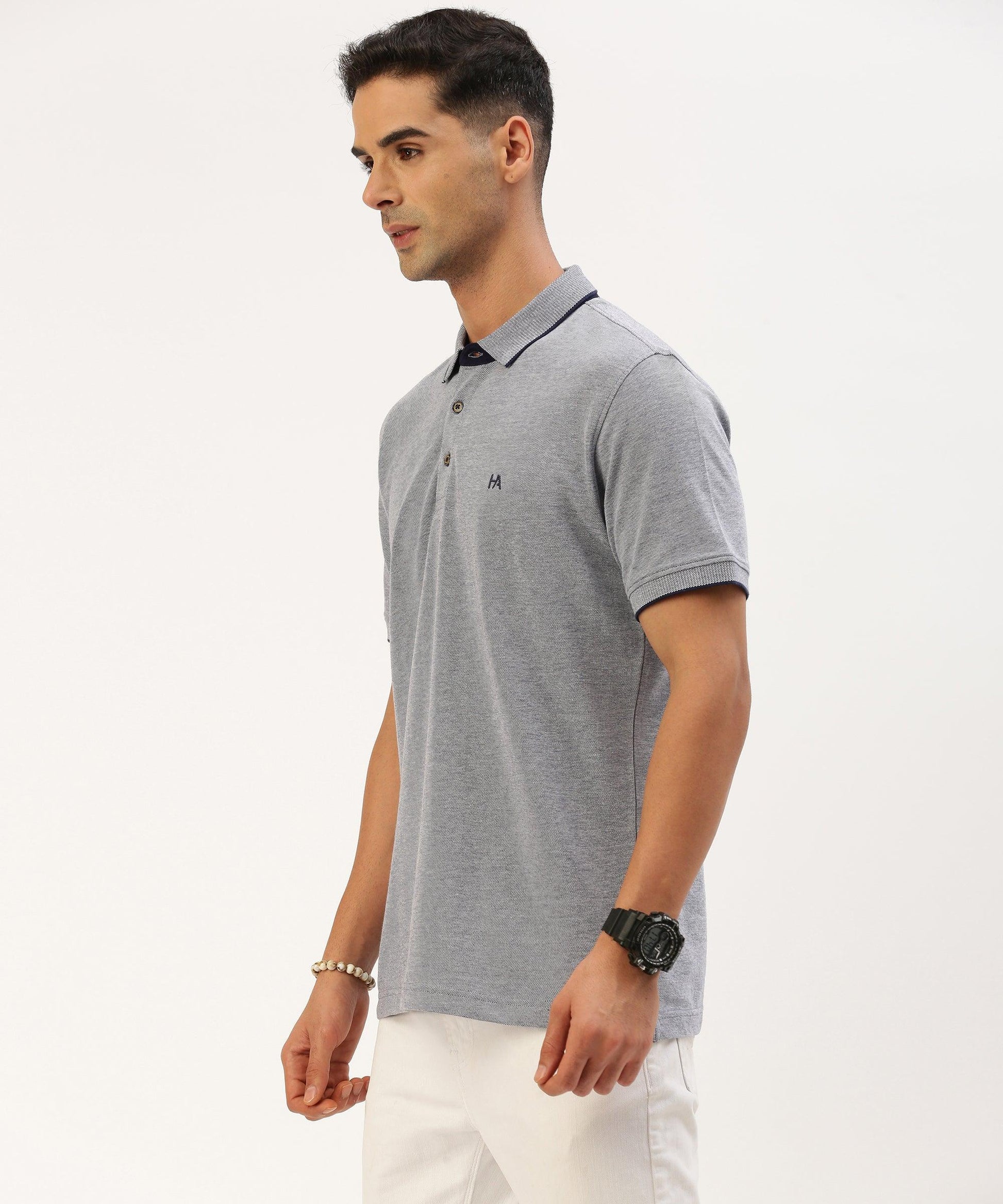 Men's Solid Polo - HEREAFTER 