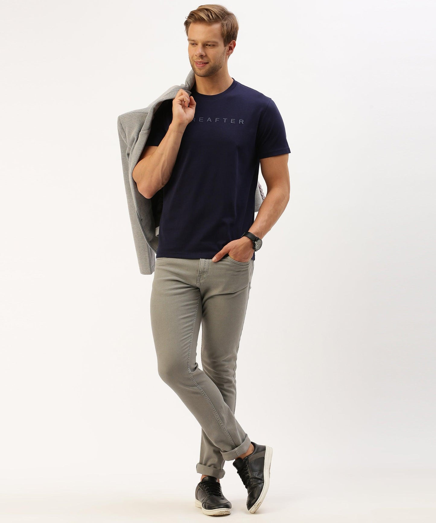 Men's branded crew neck t-shirt - HEREAFTER 