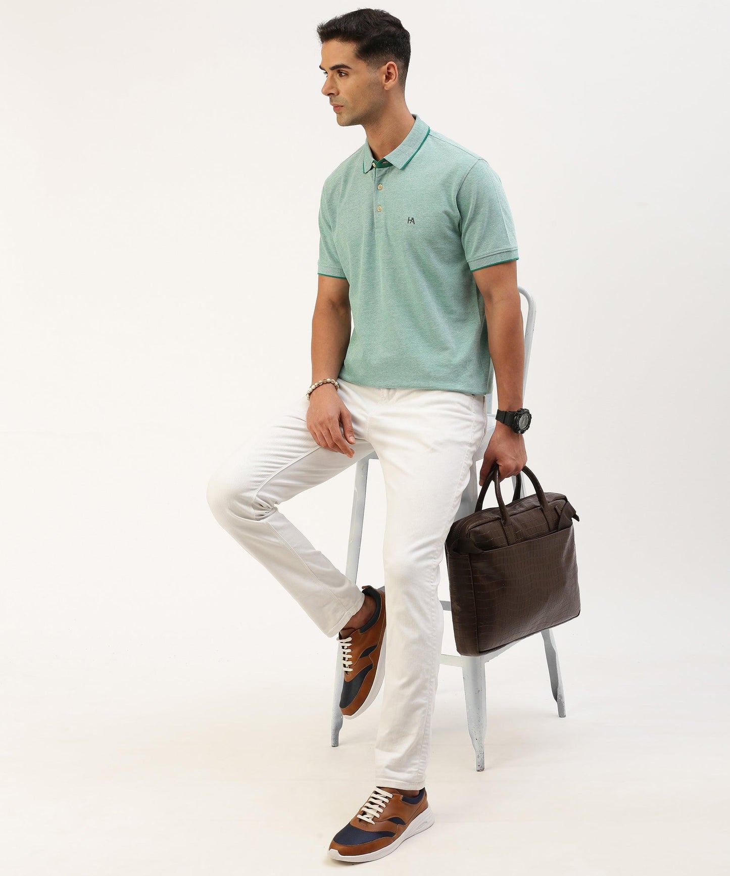 Men's Solid Polo - HEREAFTER 